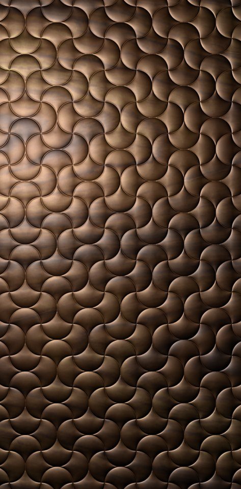 WALL PANEL - K-17 Geometric Wave Pattern 3D Relief Carving